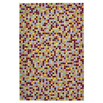 Prism PR429 Modern Geometric Spot Mosaic Hand-Woven Wool Red/Green/Blue/Yellow/Orange/Purple/Multicolour Rug-Think Rugs-Rug Love - The Most Loved Rug Store